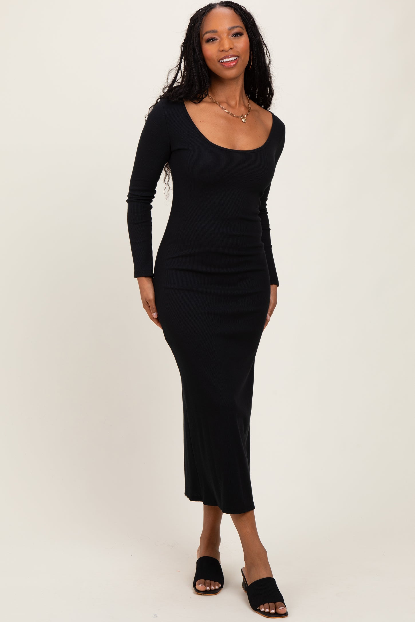 scoop neck black midi dress Buy SPANX Black SPANXsmooth Jersey Scoop Neck Tank Midi Dress from Next USA