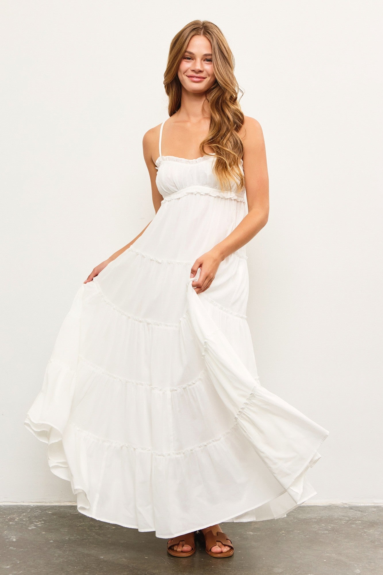 chinese dress ladies Secret Garden Shirred Maxi Dress