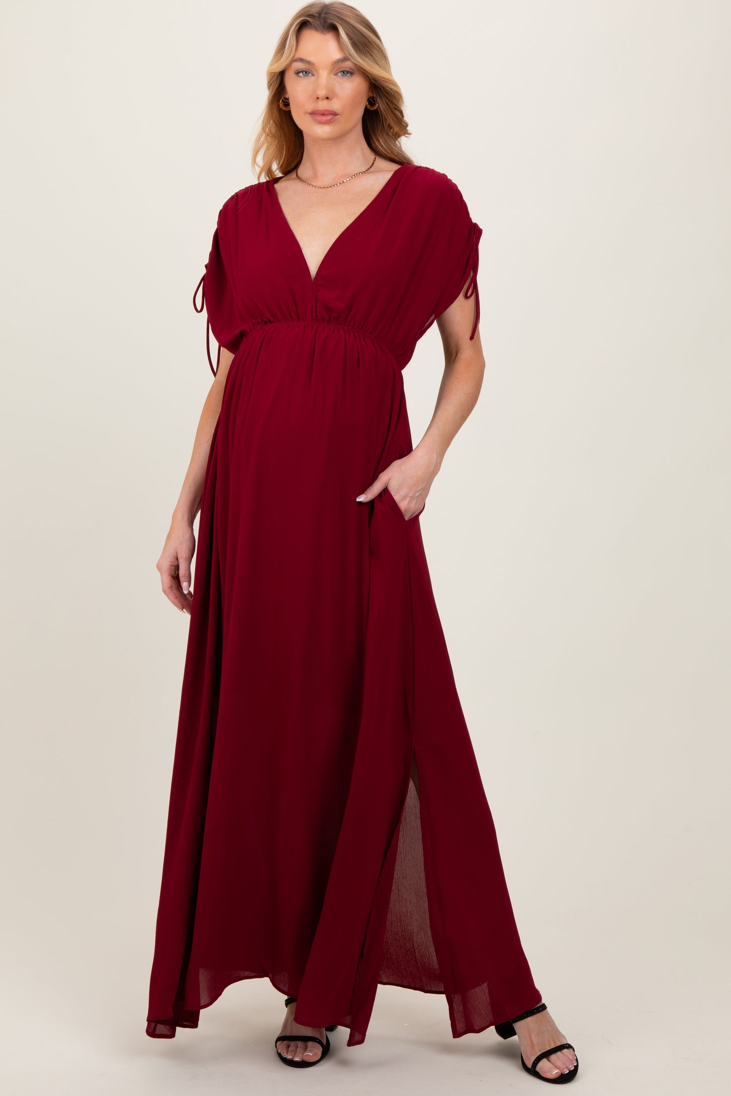 short sleeve burgundy maxi dress Buy Lipsy Burgundy Red Petite Square Neck Short Sleeve Ruched Maxi Dress from Next USA