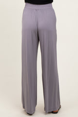 Mocha Basic Wide Leg Pocketed Pants