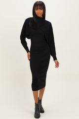 Black Bodycon Dress And Sweater Maternity Set
