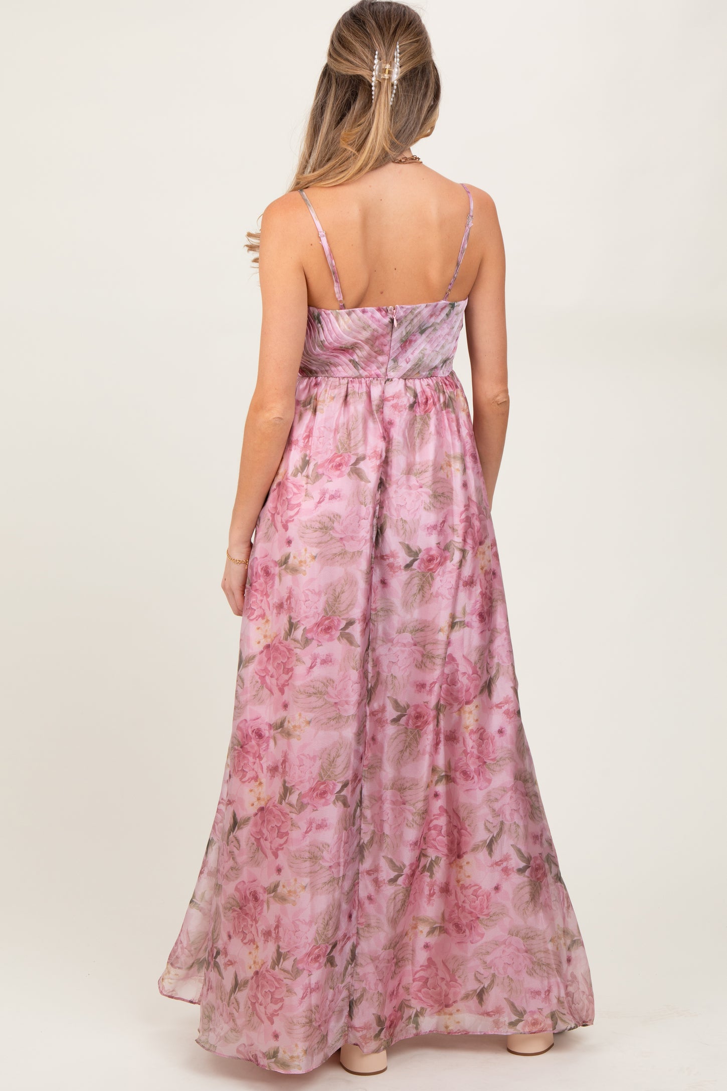 pink blush maternity maxi dress PinkBlush Mauve Draped Maternity/Nursing Maxi Dress