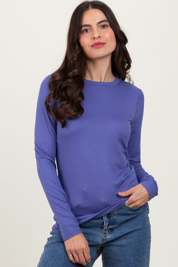 Periwinkle Basic Long Sleeve Top