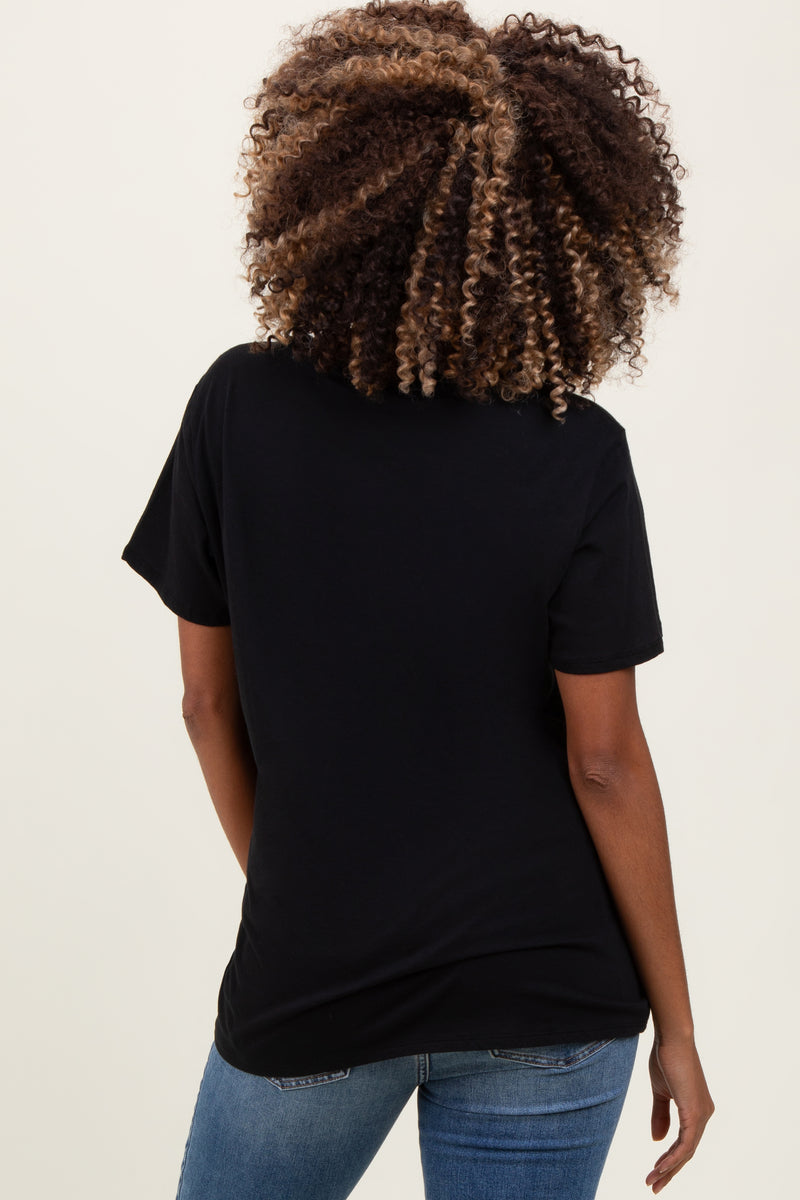 Black Basic Maternity Tee – PinkBlush