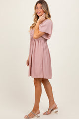 Light Pink Sweetheart Neckline Plisse Dress