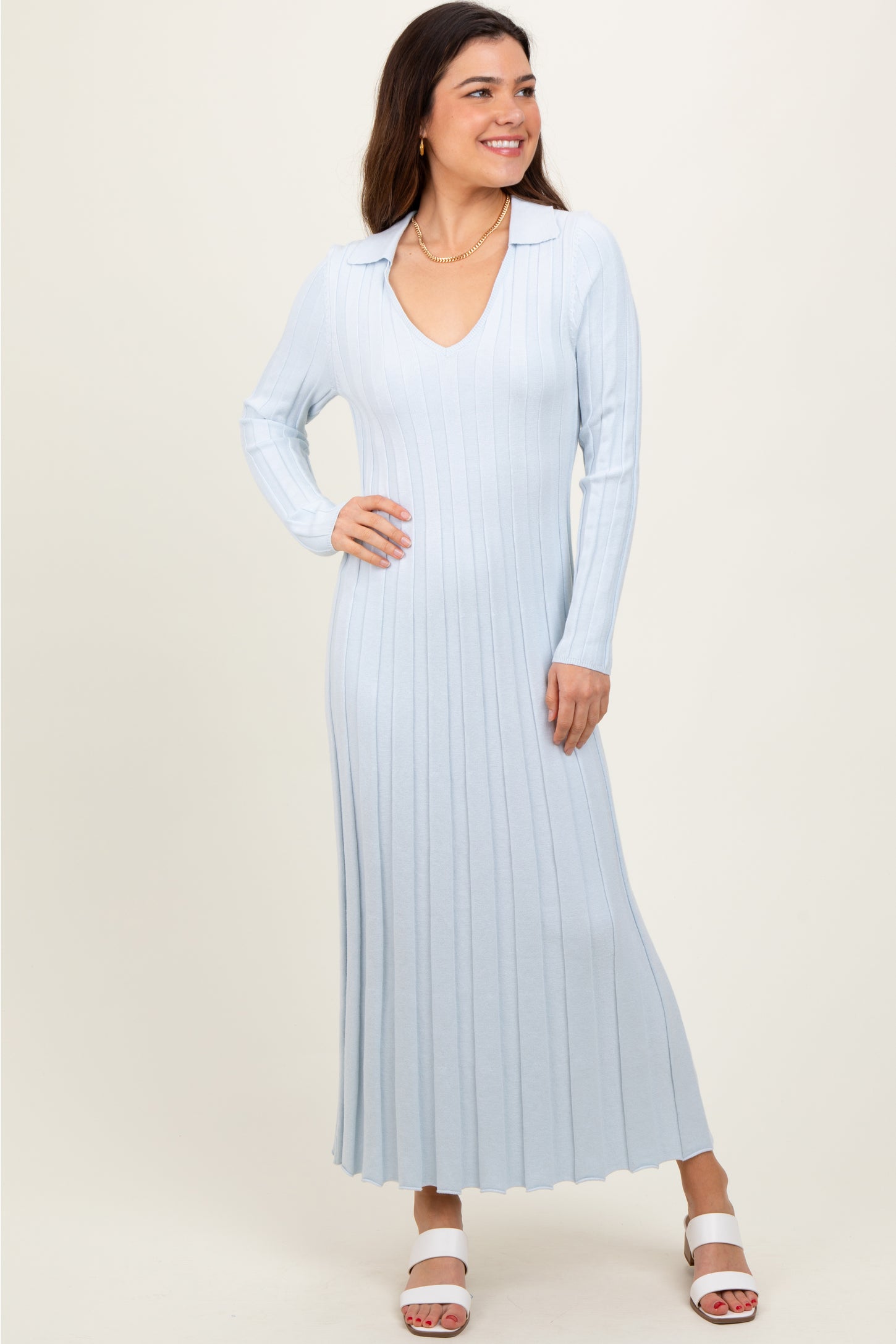 knee length dresses for ladies Dana Ribbed Midi Dress