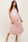 Light Floral Woven Pleat Skirt Maxi Dress