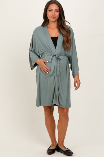 Mint Delivery/Nursing Maternity Robe