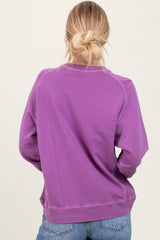 Plum French Terry Vintage Wash Pullover