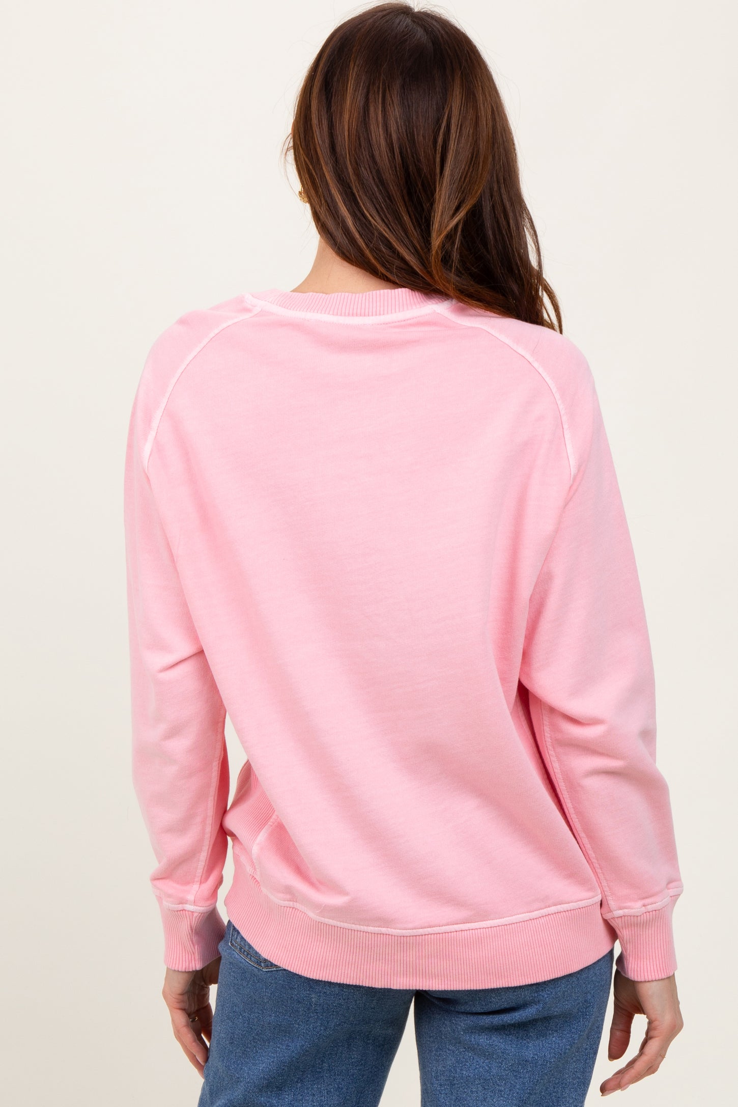 Peach French Terry Vintage Wash Pullover