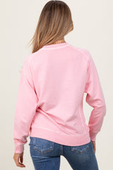 Peach French Terry Vintage Wash Maternity Pullover