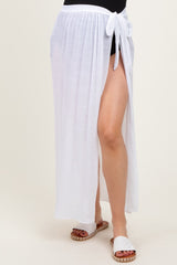 White Loose Beach Cover Up Maternity Skirt