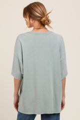 Sage Mineral Washed Oversized Maternity T-Shirt