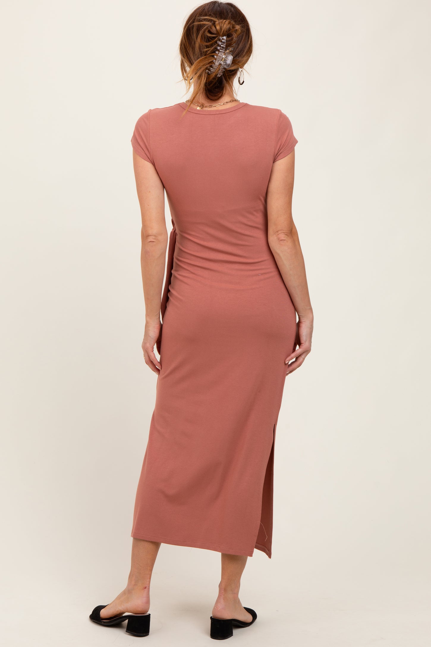 sachin and babi light blue dress Ulla Johnson Nadya Short Sleeve Midi Dress - Tourmaline