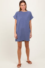 Light Navy Mini T-Shirt Dress