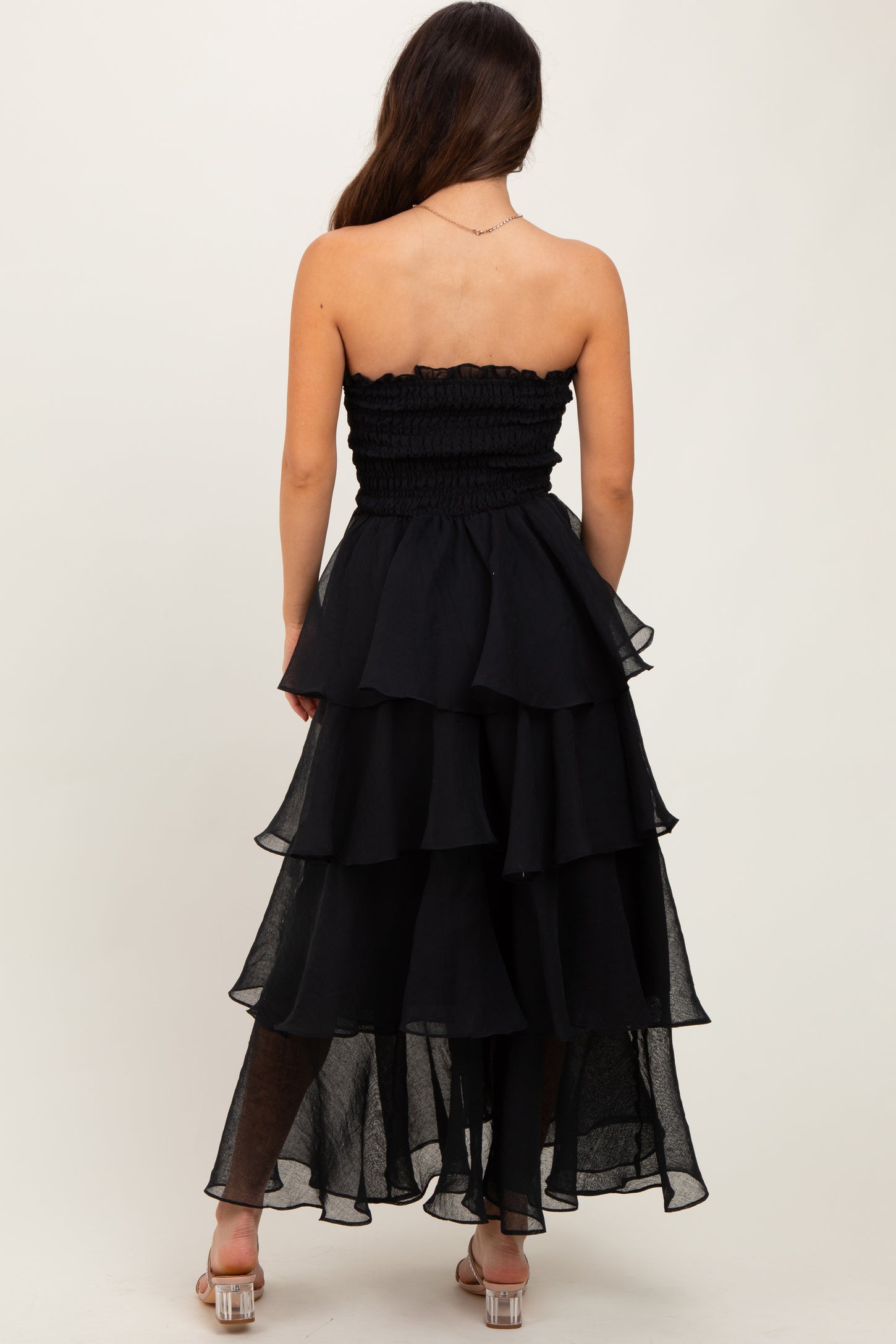 Black Layered Maxi Dress PinkBlush Black Layered Maxi Dress PinkBlush