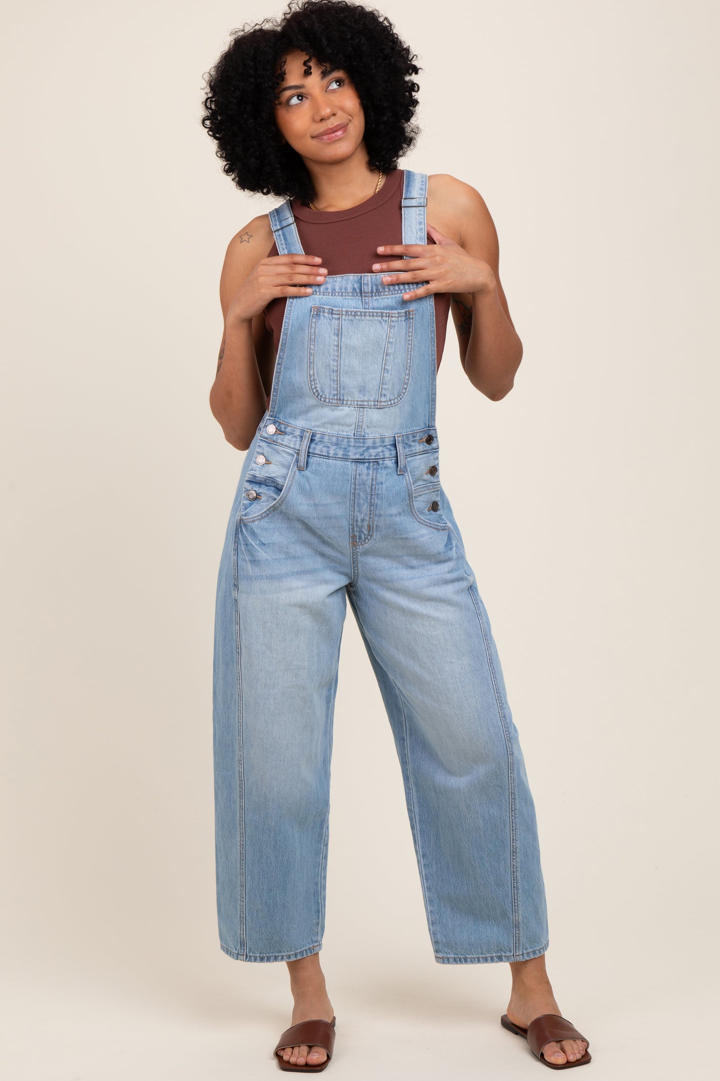 Bluescope Overalls Light Blue Barrel Leg Overalls – PinkBlush