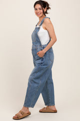 Blue Barrel Leg Maternity Overalls