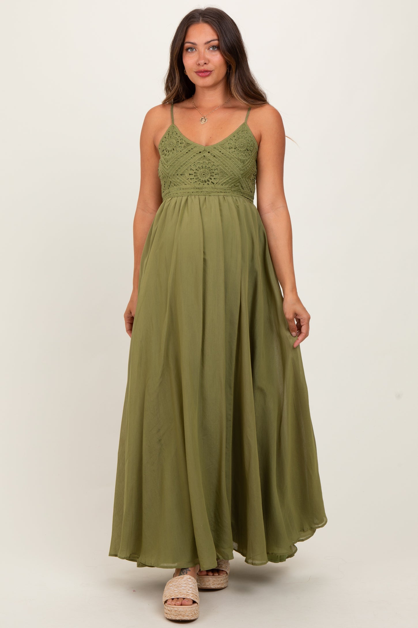 green crochet maxi dress GREEN CROCHET LONG SLEEVE DRESS