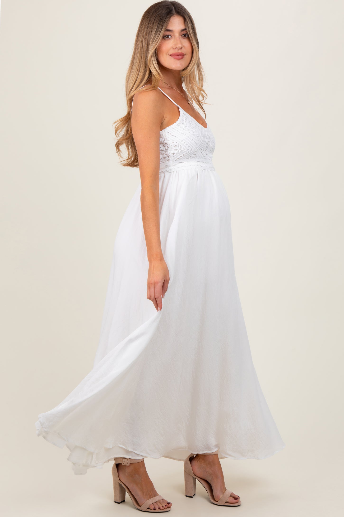 crochet bodice maxi dress Andreeva AQUA SHELL HANDMADE MAXI CROCHET DRESS