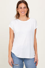 Ivory Dolman Sleeve Round Neck Top