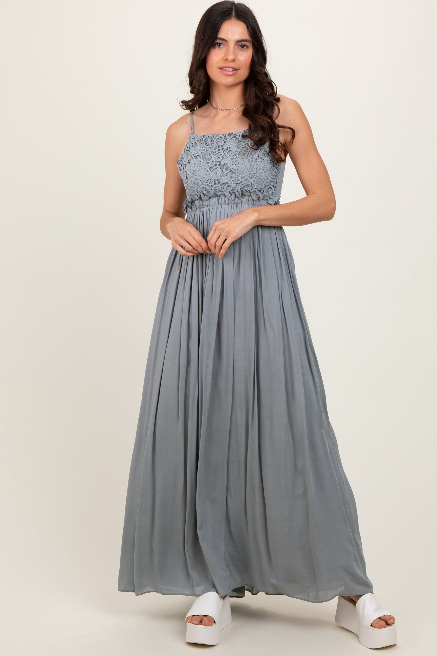 grey lace maxi dress Grey A-line Sweetheart Prom Dresses With Lace Appliques, Evening Gown, MP767