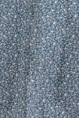 Teal Floral V-Neck Button Front Midi Dress