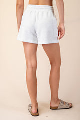Heather Grey Patch Pocket Shorts