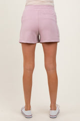 Light Pink Patch Pocket Maternity Shorts