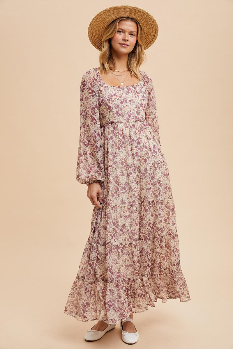 sachin and babi light blue dress Printed chiffon maxi dress with ruffles and flounces