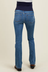 Blue Vintage Wash Slim Bootcut Maternity Jeans