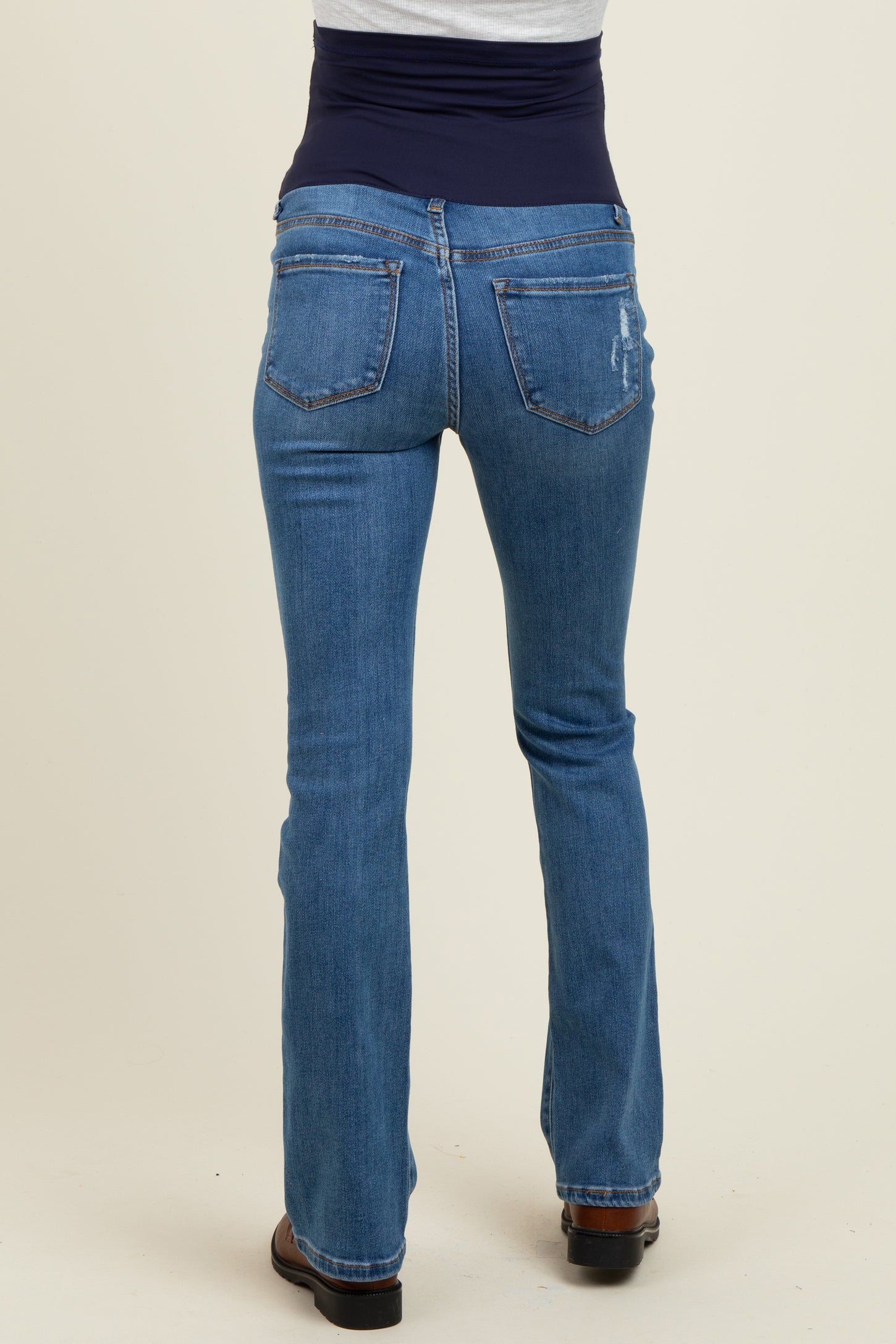Blue Vintage Wash Slim Bootcut Maternity Jeans