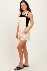 Cream Rolled Cuff Hem Shortall