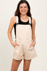 Cream Rolled Cuff Hem Shortall