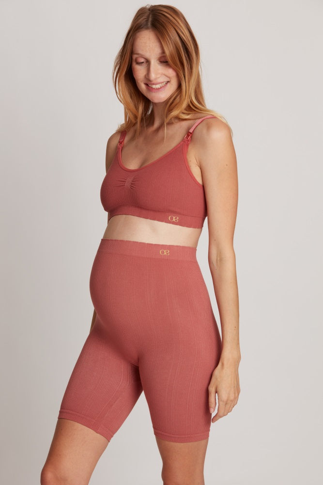Rust Cache Coeur Maternity Zoe Mid Thigh Shorts
