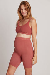 Rust Cache Coeur Maternity Zoe Mid Thigh Shorts