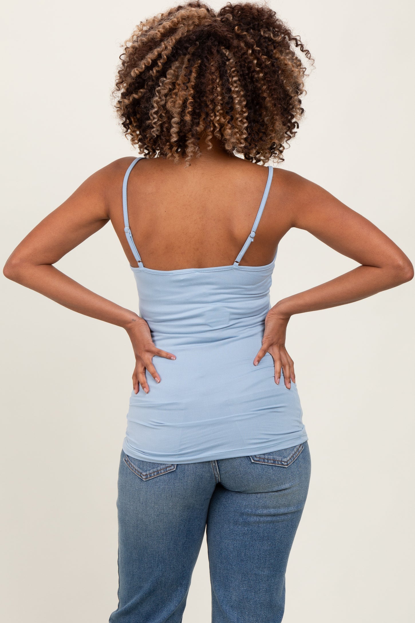 Light Blue Soft Basic Maternity Cami