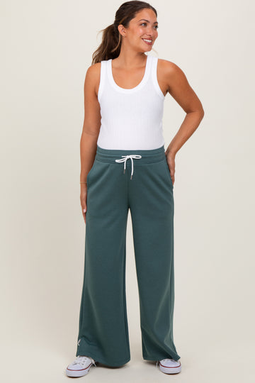 Teal Drawstring Maternity Lounge Pants