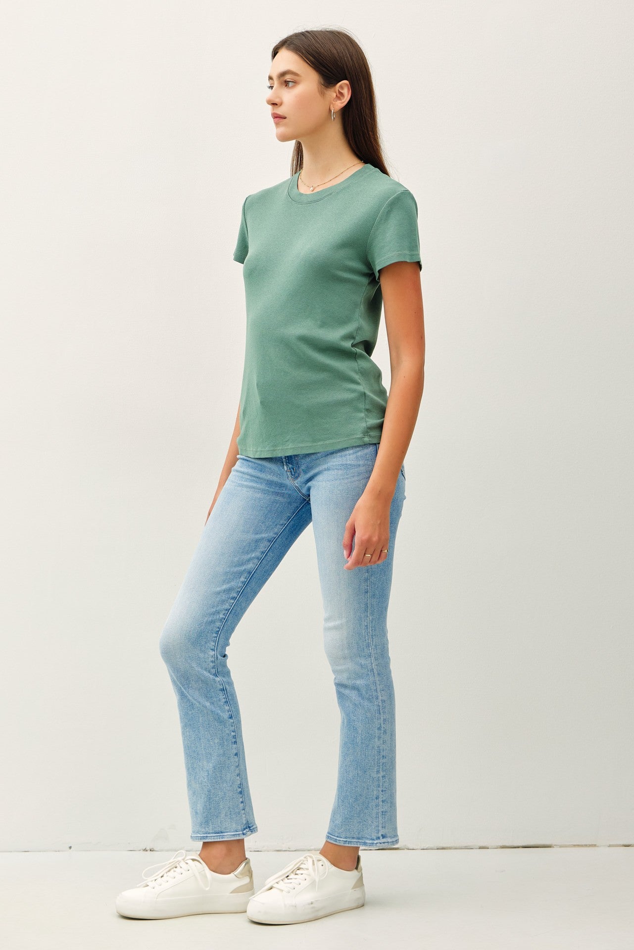 Light Olive Classic Crewneck T-Shirt