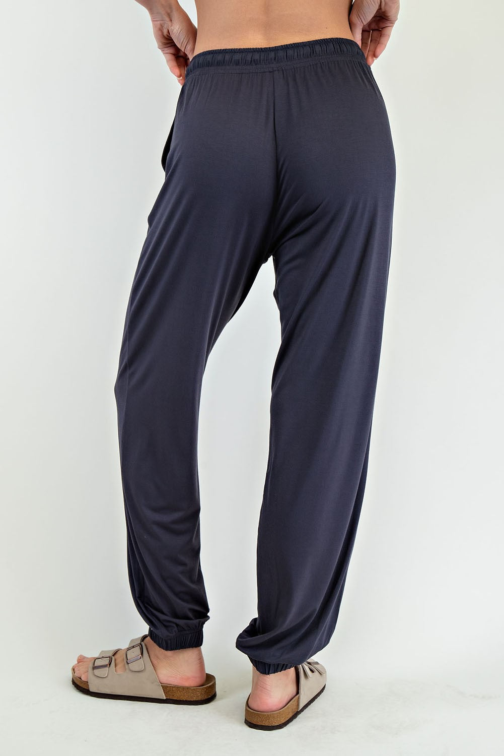 Charcoal Drawstring Jogger Pants