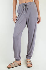Grey Drawstring Jogger Pants
