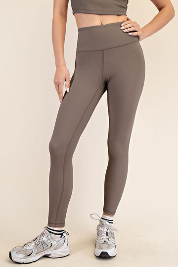 Mocha Ribbed Leggings
