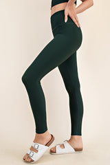 Forest Green Ribbed Leggings