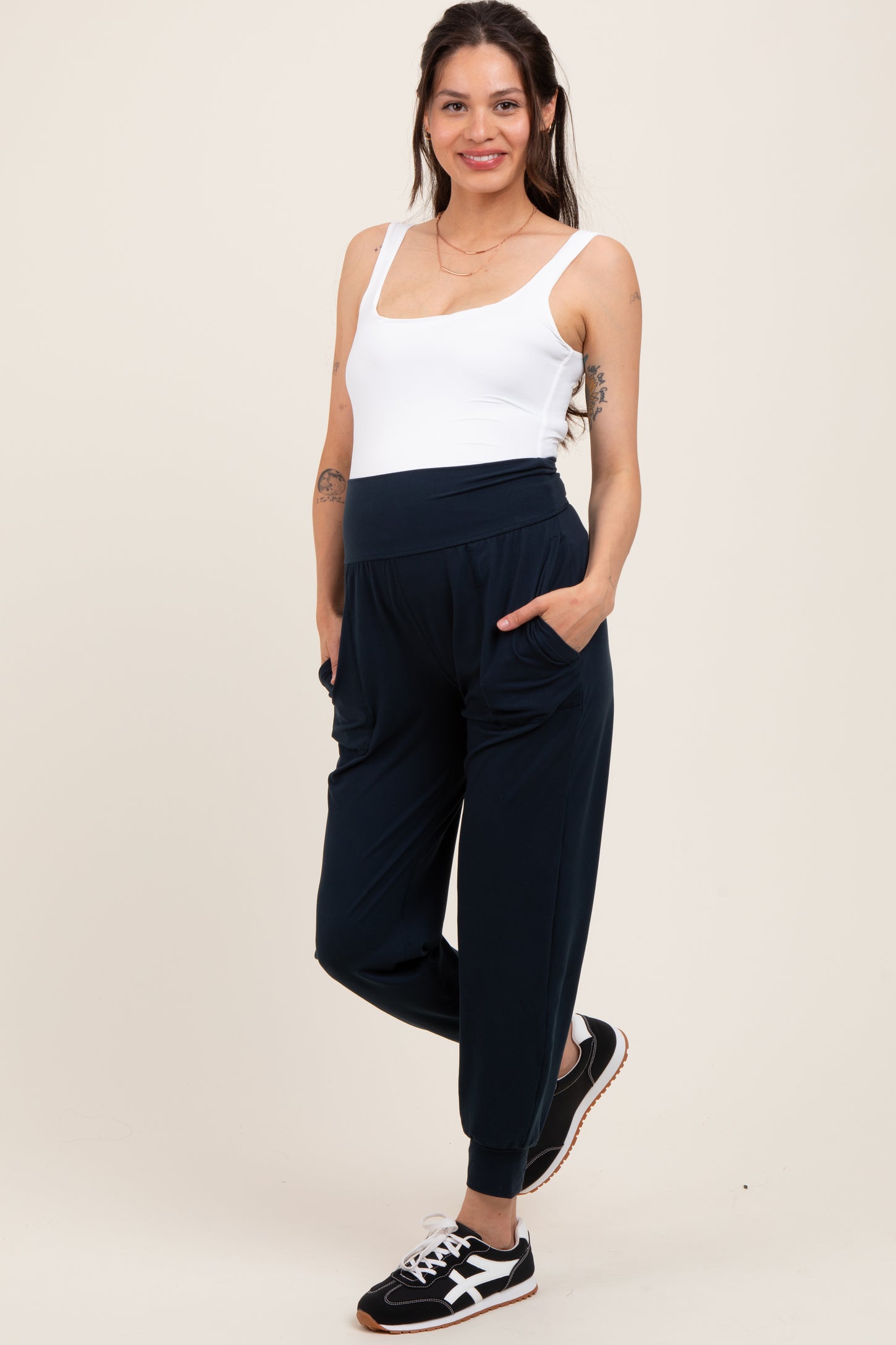 Navy Maternity Joggers