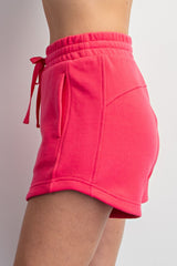 Fuchsia Terry Shorts