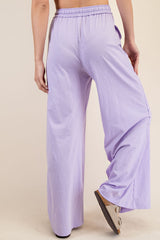 Lavender Drawstring Wide Leg Lounge Pant