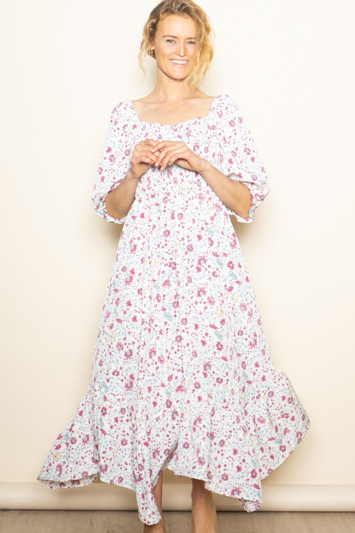 handkerchief hem maxi dress Maxi Dress in Green Linen with Sleeveless A-Line Shape, Lace Trim and Pockets