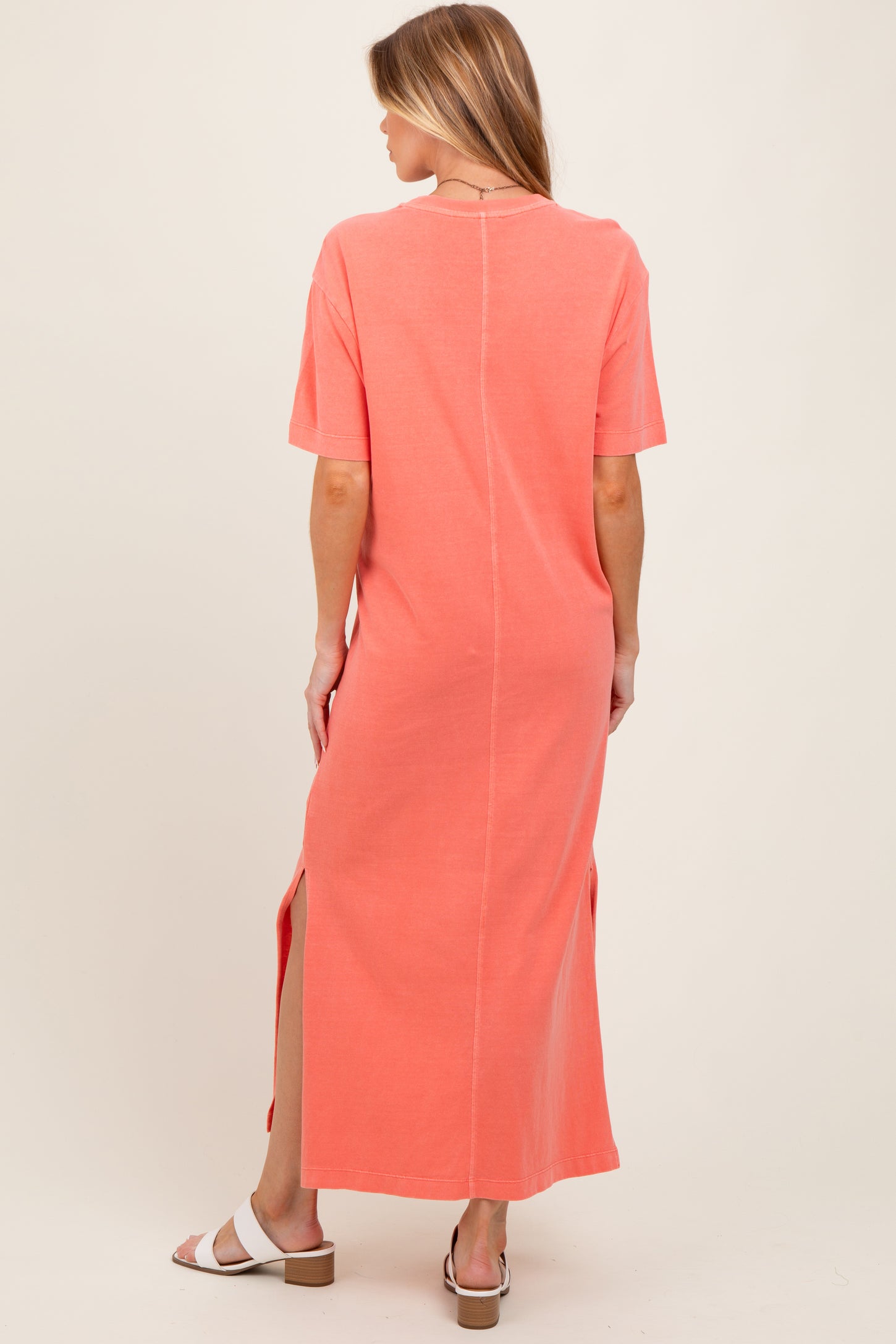 coral maternity maxi dress Coral Red Crochet Lace Paneled Maternity Maxi Dress