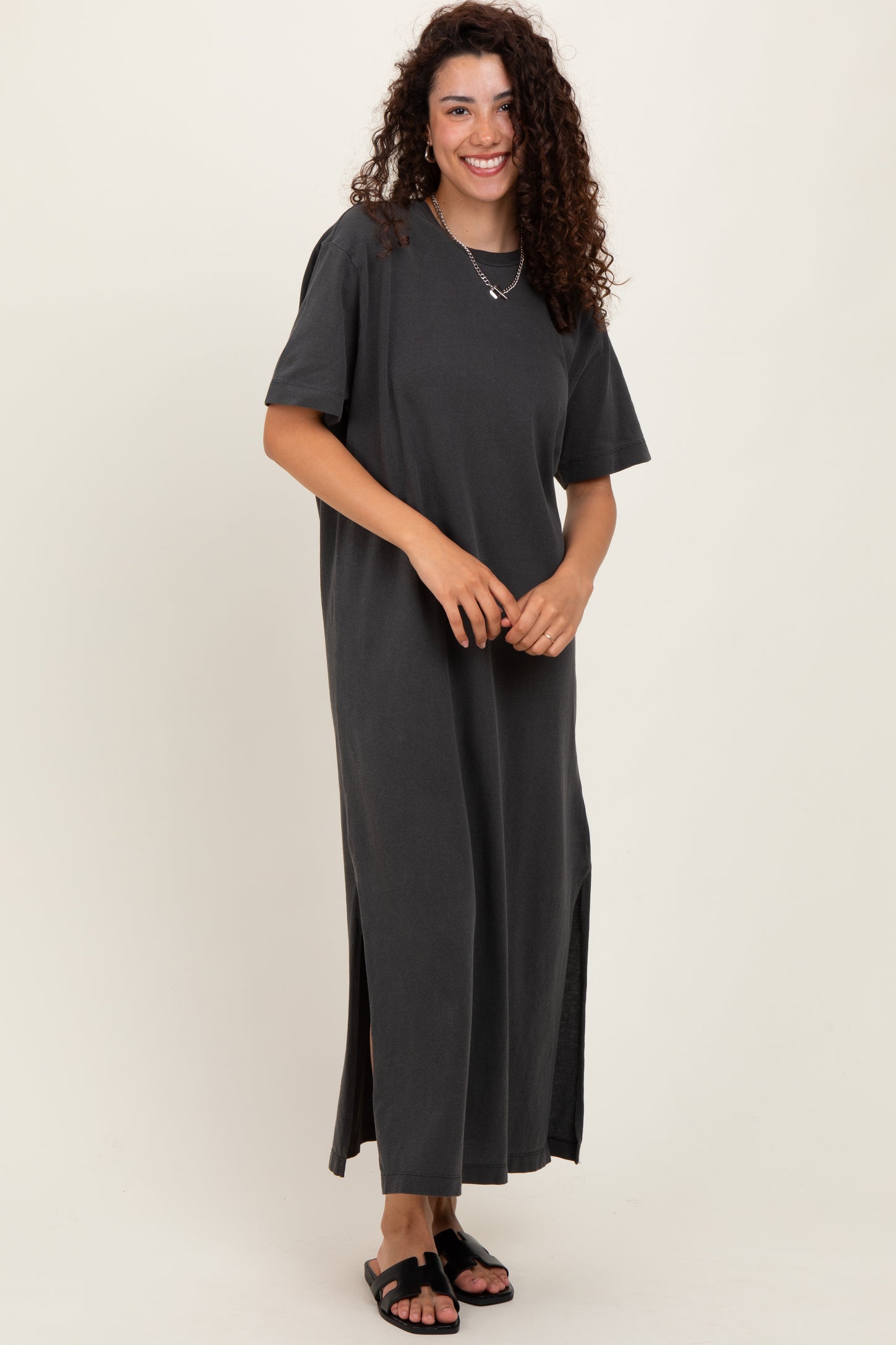 maternity maxi shirt dress Angel Maternity Freya Maternity Tiered Cotton Shirt Dress In White