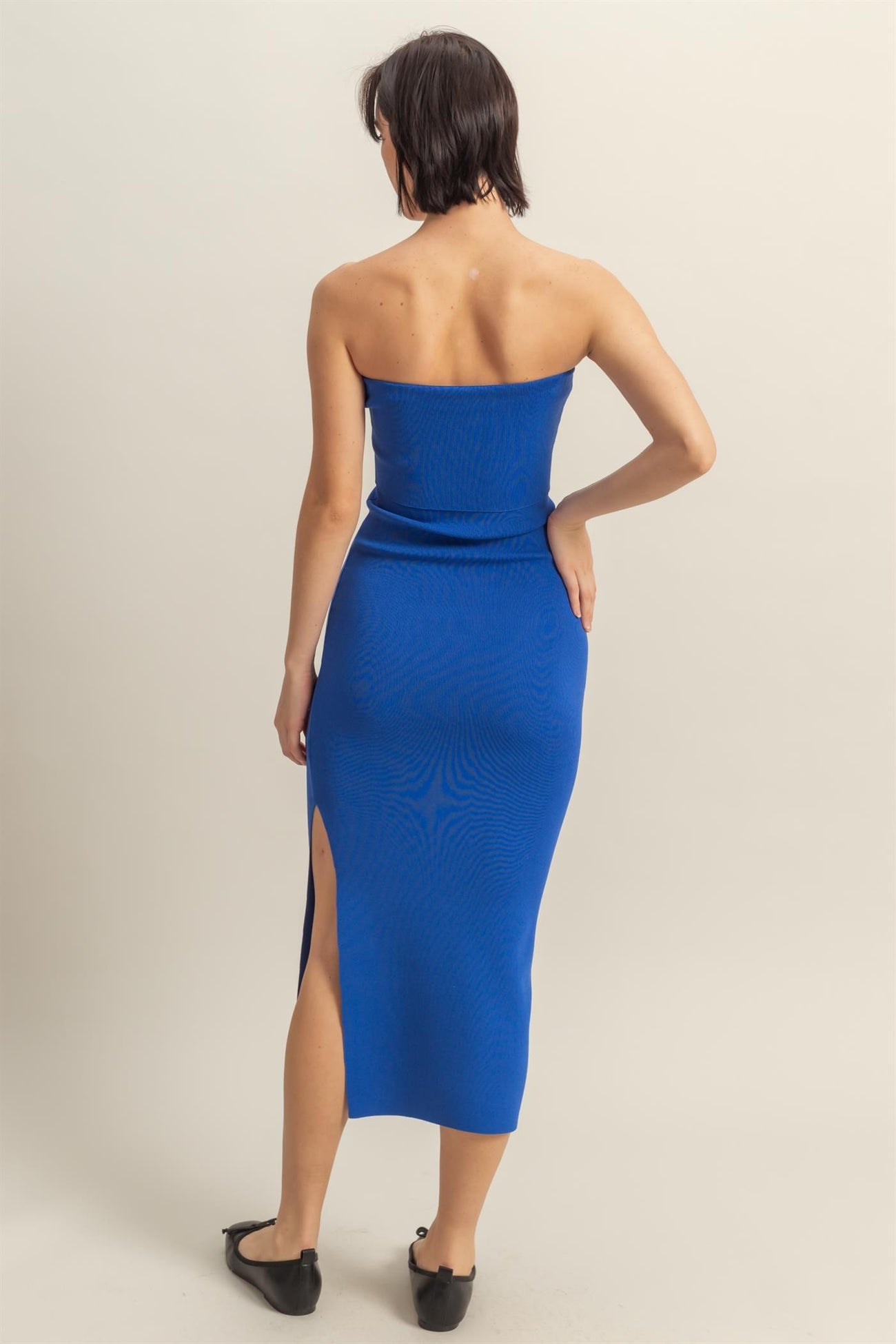 Royal Blue Strapless Fitted Maxi Dress PinkBlush Royal Blue Strapless Fitted Maxi Dress PinkBlush